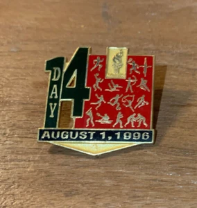 DAY 14, Atlanta Olympics August 1, 1996 Lapel Pin, Sports Pictograph,Part Of Set - Picture 1 of 2