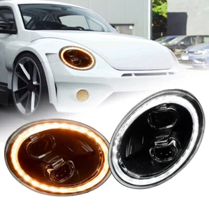 Pair LED Headlight Assembly High Low Beam DRL Lamp For VW Beetle 2013 2014-2022 - Picture 1 of 12