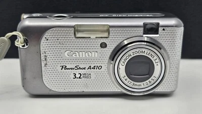 Canon PowerShot A410 3.2MP Digital Camera - Silver PARTS/REPAIR ONLY Powers On - Image 1 of 4