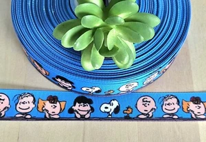 7/8 " (1 YD) Peanuts Ribbon Snoopy Charlie Brown Linus Lucy Peppermint Patty - Picture 1 of 1