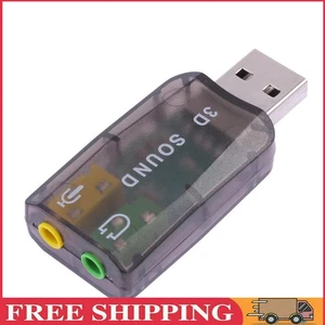 USB-Soundkarte 5.1 CH 3D-Audio-Adapter für Desktop-Laptop-Notebook-Computer - Bild 1 von 11