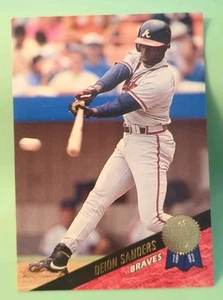 Deion Sanders 1993 Leaf #222 - Atlanta Braves - Picture 1 of 2