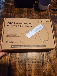 SIMOLIO 2.4G Cuffie wireless per TV digitale SM-824D2. 2x Cuffie Spedizione Gratuita - Foto 1 di 2