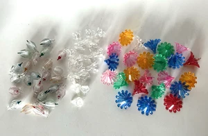 Weihnachtsbaum Lichterkette Abdeckungen Reflektoren klar & mehrfarbig Vintage - Bild 1 von 3