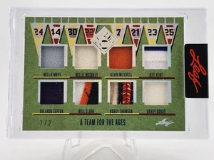 2025 Leaf A Team For The Ages Bonds Mays Willie McCovey #ATA-7 2 / 2 Game-used - Picture 1 of 2