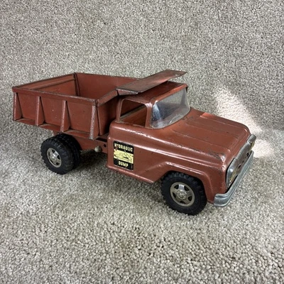 Camión de volteo Tonka 1960 marrón vintage sobreviviente estado decente Foto 1 de 4