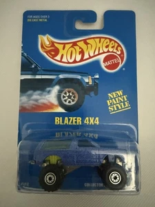 Hot Wheels Blazer 4x4 Blue Card Collector #222 blau mit Chrom CT Speichen 1993 - Bild 1 von 9