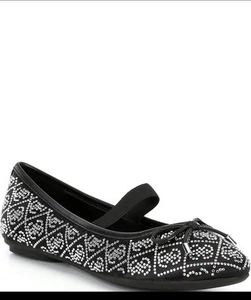 Guess Ballet donna Kairo piatto, nero 001, taglia 6,5M, nuovo con scatola - Foto 1 di 7
