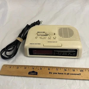 SONY Vintage Dream Machine ICF-C25 Sveglia FM/AM Radio Orologio Funziona B20 - Foto 1 di 15