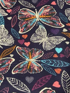 kuscheliger Flanellstoff - Meterware - Schmetterlinge - Bild 1 von 1