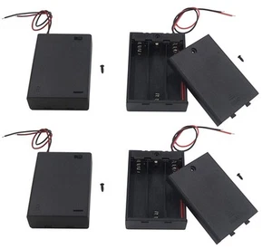LAMPVPATH (Pack of 4) 3 AA Battery Holder with Switch, 4.5V Battery Holder wi... - Picture 1 of 3
