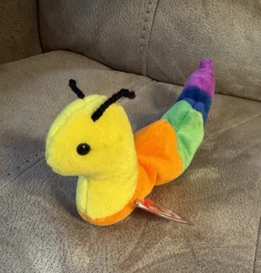 Ty Beanie Baby - INCH the Inchworm (11 Inch) NEW MWMTs Plush 4044 - Picture 1 of 9