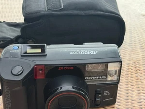 alter Fotoapparat OLYMPUS AZ 100 Lens Zoom 35-70mm Auto Focus Quick Flash Tasche - Bild 1 von 7