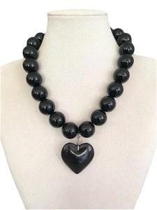 Damenkette Statement Collier Modeschmuck Halskette Blogger Modekette Schwarz - Bild 1 von 7