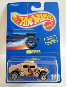 Hot Wheels 19x92 Blue Card Collector # 188 Hummer Tan W/ Metal Body - Picture 1 of 4