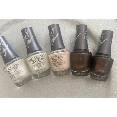 Juego de 5 esmaltes de uñas Morgan Taylor Marilyn Monroe-blanco, nude, bronce marrón-nuevo Foto 1 de 4