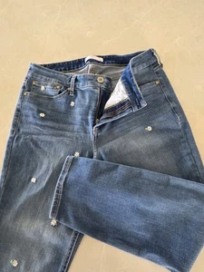 Lauren Conrad Jeans Größe 14 Skinny bestickt Gänseblümchen Design - Bild 1 von 5