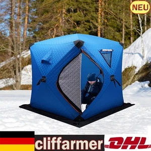 Tenda da Pesca Ghiaccio Quadrata 1-2 Persone Protezione Allround per Parchi Cortili - Foto 1 di 20