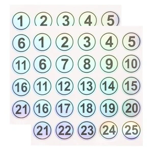 2 Hojas Pegatinas Numeradas Etiqueta Clasificación Oficina Etiquetas Digitales - Imagen 1 de 12