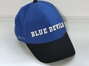 Berretto da baseball Duke Blue Devils Nike elasticizzato Dri-Fit blu e nero nuovo senza etichette - Foto 1 di 7