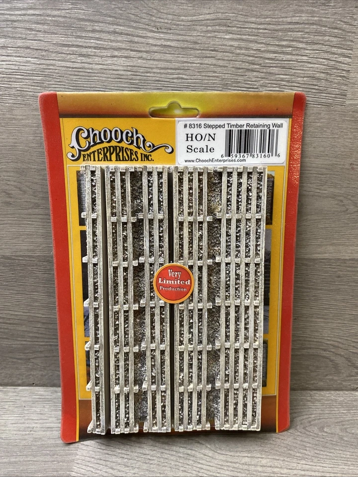 NEW HO Chooch Enterprises #8316 Stepped Timber Retaining Wall - Image 1 of 4