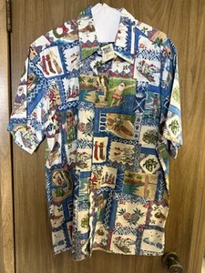 Hawaiian Christmas Men's Shirt Size L - Mele Kalikimaka From Reyn Spooner -2002 - Picture 1 of 15