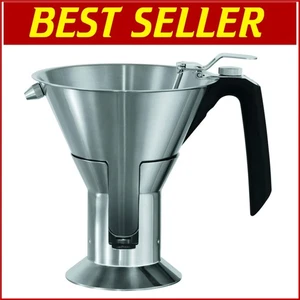 Precision Confectionary Funnel in Stainless Steel with Easy Flow Control Knob - Picture 1 of 10