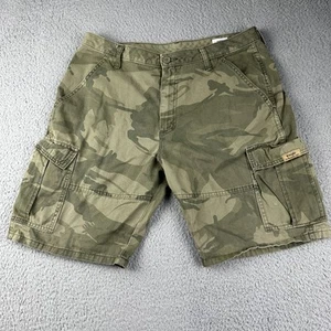 Wrangler Cargo Shorts Herren 34 Camouflage Grün Camouflage 100% Baumwolle Outdoor Utility - Bild 1 von 7