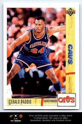 1991-92 Upper Deck BASKETBALL #230 Gerald Paddio - Image 1 of 2