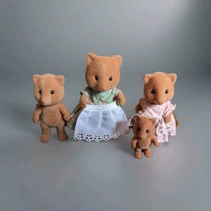 Sylvanian Families Calico Critters Slydale Fox Mother Baby Children Lot Vintage - Picture 1 of 8
