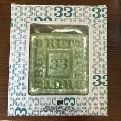 Jabón en cuerda Fabergé BRUT 33 de colección barra de 5 oz. Sin usar. NOS. Foto 1 de 2