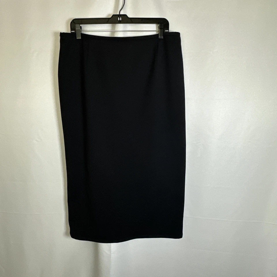 Falda larga forrada negra Peter Nygard para mujer talla 16 #867 Foto 1 de 4