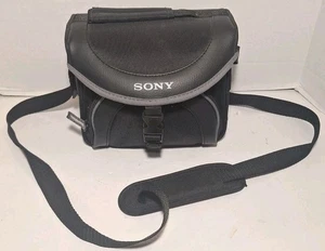 Sony LCS-X20 Camera Camcorder Soft Carrying Bag Adjustable Shoulder Strap BLACK - Picture 1 of 11