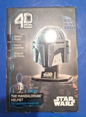 4D Build Star Wars The Mandalorian Casco 3D Cartulina Modelo Kit 88 piezas Foto 1 de 2