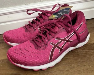 Neu Asics Gel Nimbus 24 Damengröße 10,5 Laufen neu mit Etikett - fuchsia rot - Bild 1 von 9