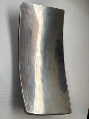 Tigela de prata metal 1987 Michael Lax Design 14x6,5” - Imagem 1 de 4