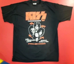 Maglietta Vintage 1992 KISS Convention New Jersey XL Ace Frehley Special Guest  - Foto 1 di 4