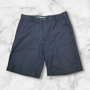 IZOD Mens Classic Fit Navy Blue Flat Front Golf Shorts Excellent Condition Sz 34 - Picture 1 of 4