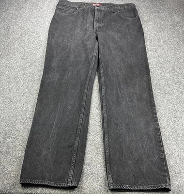 Jeans Arizona Jean Co Para Hombre 40x34 Negros Desteñidos Relajados Pierna Recta Denim De Colección Foto 1 de 4