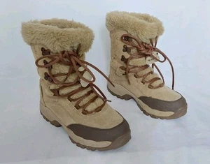 HI TEC ST MORITZ 200 BEIGE BROWN WALKING / SNOW BOOTS EU40 UK6-6.5 FREE P&P!! - Picture 1 of 8