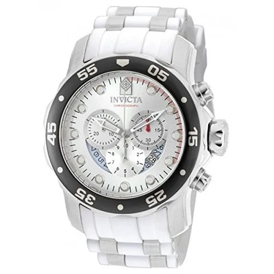 Reloj Invicta Hombre Pro Diver Cuarzo Cronógrafo Bisel Negro Blanco Silicona 20290 Foto 1 de 4