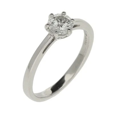 Anillo de compromiso de diamantes de platino para dama - talla M - 0,50 quilates Foto 1 de 4