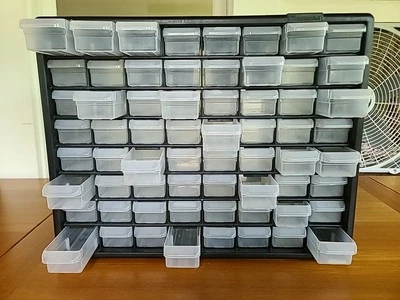 Organizing Plastic Parts Storage Hardware for Crafts Beads Hardware Fishing USED - Image 1 of 4