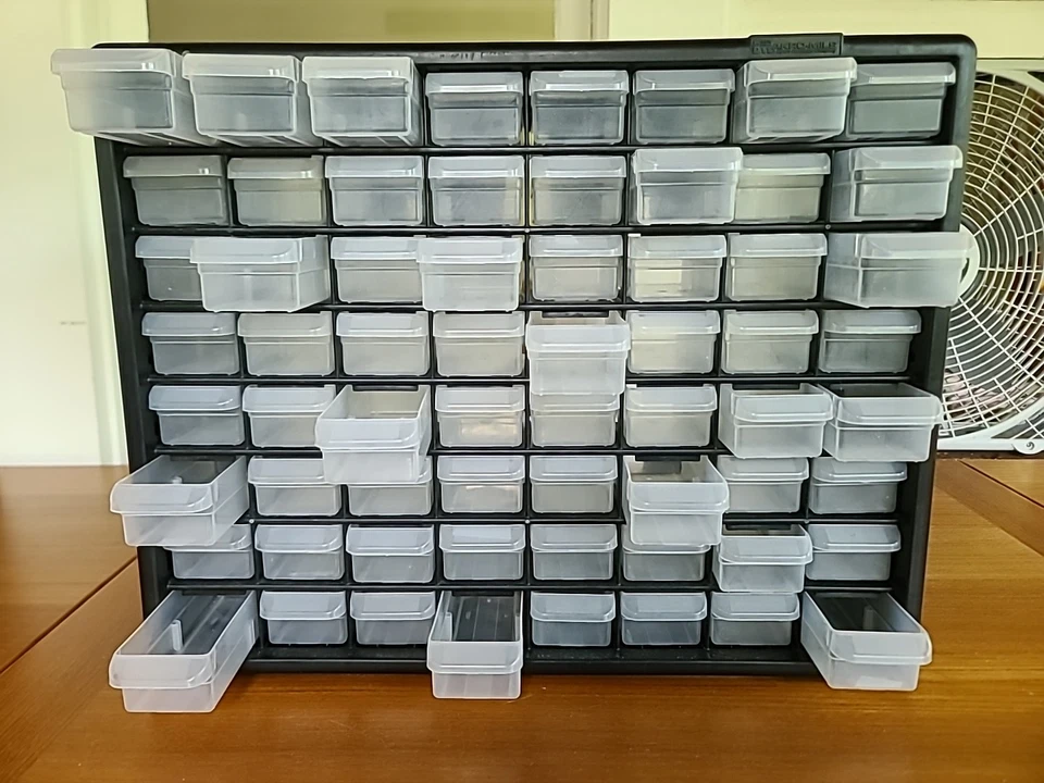 Organizing Plastic Parts Storage Hardware for Crafts Beads Hardware Fishing USED - Image 1 of 4