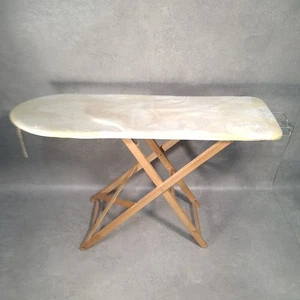 Vintage Wooden Folding Ironing Board Pine Frame Country Style 1980s UK Made - Picture 1 of 9