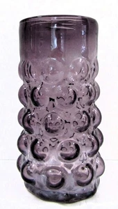 Vintage 1960s Blenko Purple Bubble Glass Vase Designed by Wayne Husted - Picture 1 of 11