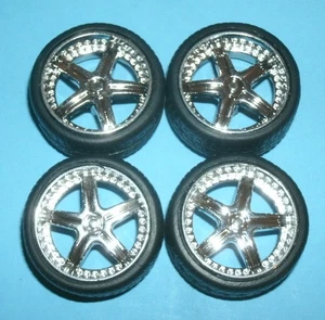 1/24 Scale Racing Hart M5 Wheels & Tires from Brians Supra (4) Jada Model Parts - Picture 1 of 8