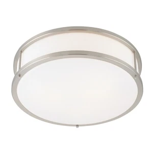 Access Lighting 50080LEDDLP Conga 16"W LED Flush Mount Drum - Silver - Picture 1 of 1