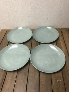 4 Rachel Ashwell Shabby Chic Farmhouse Green Melamine 11" Dinner Plates NWOT - Picture 1 of 6