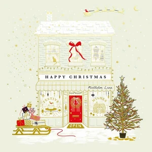 Xmas Shopping Mistletoe Lane Festive Art Premium Pack of 5 Christmas & New Year  - Picture 1 of 1